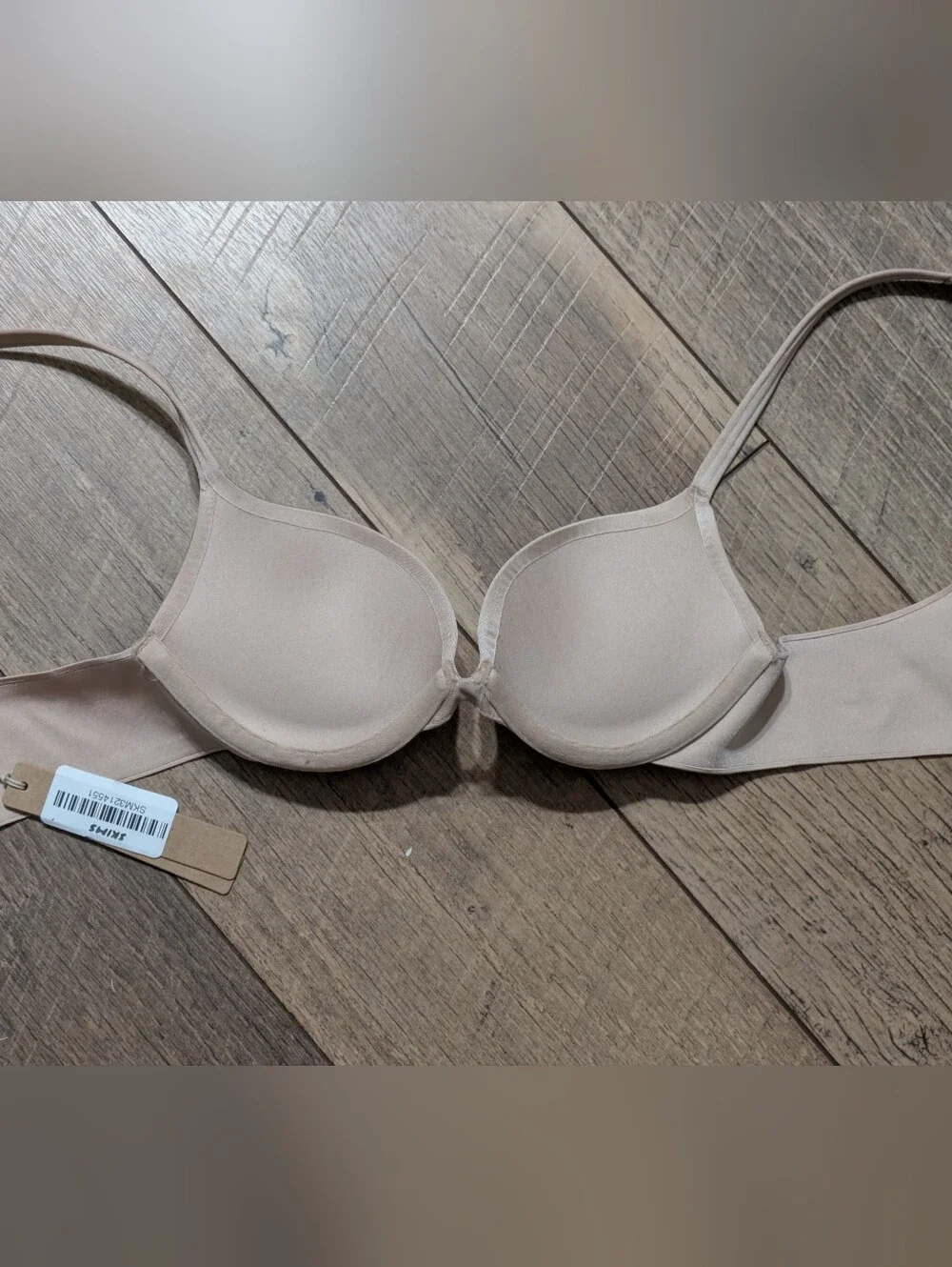 SKIMS Ultimate Push Up Plunge Bra 32A Mica Beige NWT $64 BA-PLG-9214 Molded - Picture 3 of 6